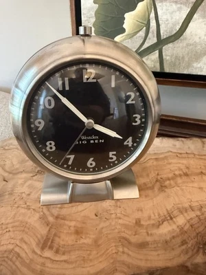 Westclox Big Ben Classic Alarm Clock Brushed Nickel Pedestal - Image 1 of 4