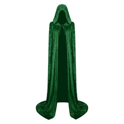 Hooded Cloak Velvet Cape with Hood Halloween Capes for Women Witch Costume Va... - Image 1 of 4