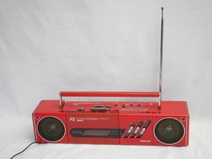 National RX-F3 Red Love Call Stereo Radio Cassette Record Working Tested Japan - Picture 1 of 10
