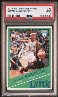 2015 Rittenhouse WNBA #44 Seimone Augustus PSA 9 Minnesota Lynx - Image 1 of 2