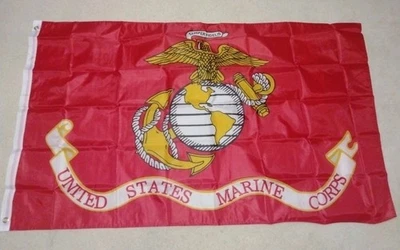 Флаг морской пехоты 3x5 нейлон с люверсами - новый! - Изображение 1 из 2