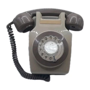 Teléfono con dial montado en la pared GPO 617, verde/marrón... sin probar - Imagen 1 de 7