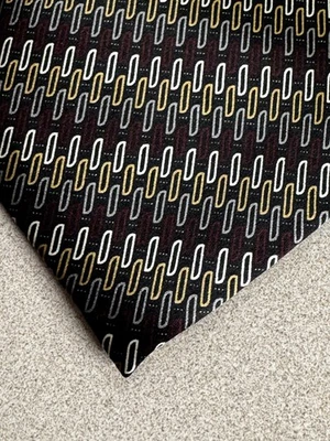 Галстук мужской Covington бордовый черный золотой классический шелковый с узором - Изображение 1 из 4