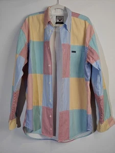Faconnable Men's Long Sleeve Shirt Size M Vintage Multicolor Excellent Condition - Imagen 1 de 20