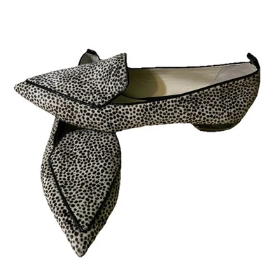 Mocasines de pelo de becerro con estampado de leopardo Nicholas Kirkwood Beya sin cordones punta 38,5 Foto 1 de 4