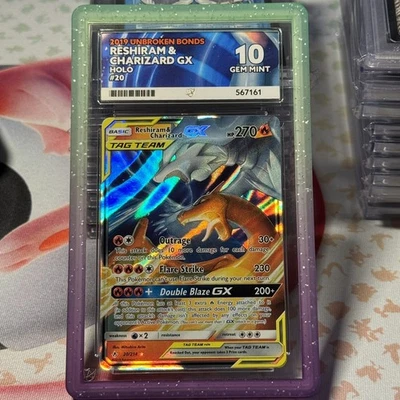 ACE 10 Reshiram Charizard GX Ultra Rare Card 20/214 Unbroken Bonds Pokemon TCG - Image 1 of 4