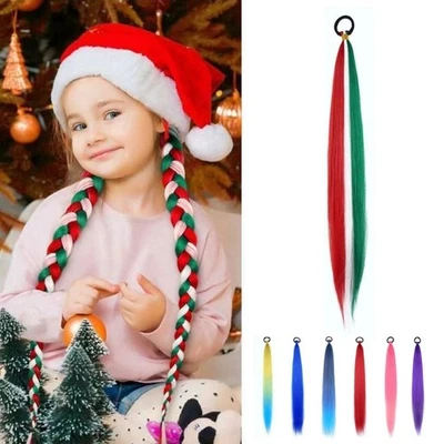 Extensión cola de caballo de 26"" con lazo elástico recto elegante envoltura alrededor trenza mujer Foto 1 de 4