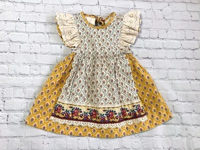 Vestido Delantal De Colección Francés Niño Bebé Niña Soleiado Pierre Deux Hecho a Mano Foto 1 de 4