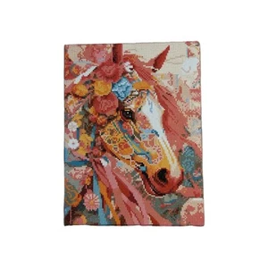 Completed Colorful Horse 3D Diamond Art Canvas 16” x 12” With Mounting Hardware - Picture 1 of 6
