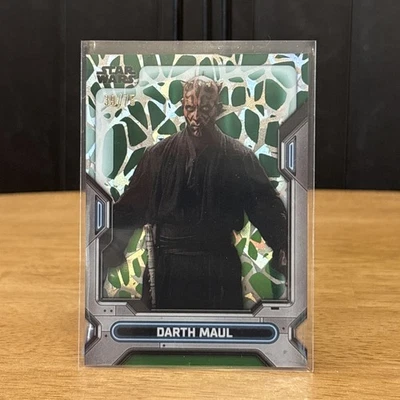 2023 Topps Star Wars High Tek Green Web 39/75 Darth Maul NYCC - Image 1 of 2
