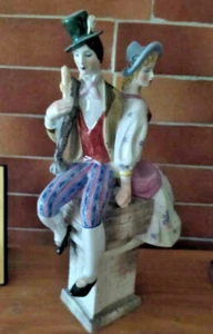 Porcelain Figurine Chimney Sweep Shepherd Girl Original Vintage Stamp Kiev Ussr - Picture 1 of 10