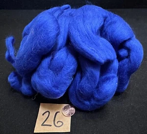 Needle Felting Natural MERINO Wool Top Roving: ROYAL BLUE - 2.5 Ounces - Picture 1 of 3