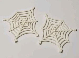 Lego Spider Web Flat with Hollow Stud Bar Ends and Clips Part 30240 Lot of 4 - Picture 1 of 1
