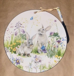 Williams Sonoma Floral Meadow Bunny Appetizer Charcuterie Cheese Plate NWOT - Picture 1 of 4
