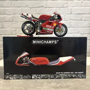 MINICHAMPS 1/12 CARL FOGARTY FOGGY 2000 DUCATI 996 SUPERBIKE - SIGNED - Picture 1 of 13