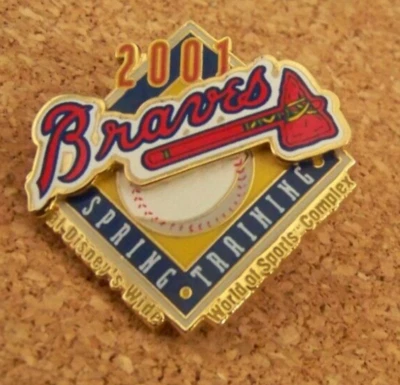 2001 Atlanta Braves Spring Training pin Grapefruit League Disney FREE S&H c45107 - Image 1 of 4
