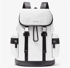MICHAEL KORS COOPER LARGE MK SIGNATURE BACKPACK IN BRIGHT WHT - Bild 1 von 4