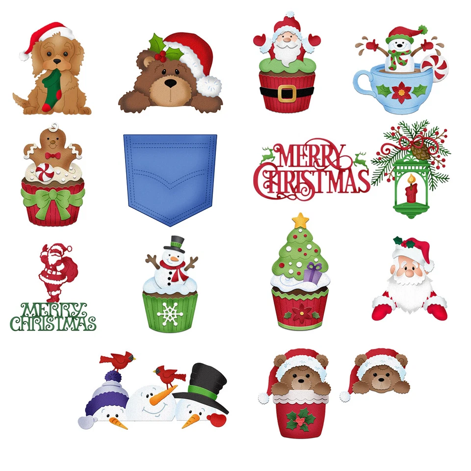 Weihnachten Metall Stencil Cutting Dies Scrapbooking Fotopapier Stanzschablone - Bild 1 von 1