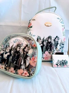 Villians Floral mini backpack matching wallet and 3piece make-up bag BN w/tags - Picture 1 of 11