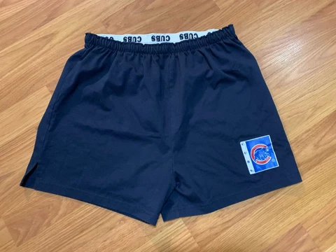 Chicago Cubs Women's Shorts Blue Size Large MLB Licensed Sideline Apparel Cover
