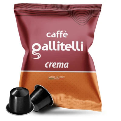 Caffè Gallitelli 100 Capsule Compatibili Nespresso miscela Crema Sped Veloce - Image 1 of 2