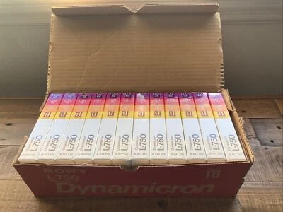 Sony L-750 Dynamicron Video Cassette Beta Tape Sealed Box Of 12 NEW - Image 1 of 4
