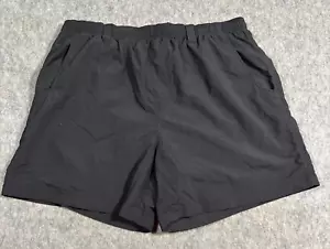 Pantalones Cortos Atléticos Columbia Para Hombre Talla Grande Negros Cintura Elástica Ligeros Senderismo - Imagen 1 de 7