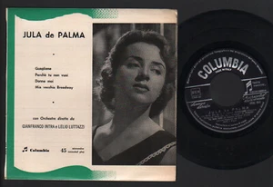 7" JULA DE PALMA GUAGLIONE +3 EP COLUMBIA SEDQ 653 1957 LUTTAZZI BECAUD AZNAVOUR - Imagen 1 de 1