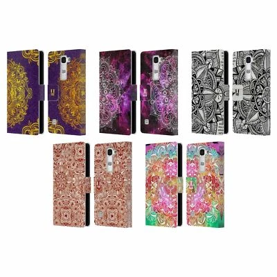 HEAD CASE DESIGNS MANDALA DOODLES LEATHER BOOK CASE & WALLPAPER FOR LG PHONES 2 - Image 1 of 4