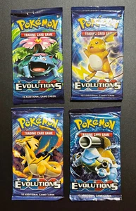 Pokemon TCG: XY-Evoluciones Booster Packs (x4)-Juego Completo de Arte-¡Sellado! - Imagen 1 de 2