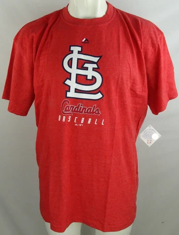 St. Louis Cardinals MLB Majestic Men’s Big & Tall Heathered T-Shirt Cover