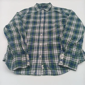 American Eagle Outfitters Shirt Boys Size 14 Green Plaid Button Up - Picture 1 of 5