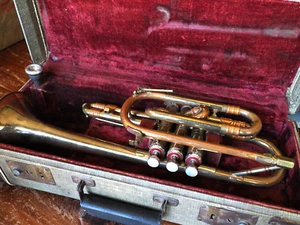 Vintage 1950's GETZEN Trumpet Super Deluxe Tone Balanced Elkhorn Wisc w/Case - Picture 1 of 12