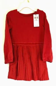 Polo Ralph Lauren Little Girls Size 4 Velvet Trim Pleated Jersey Dress NEW $78 - Picture 1 of 5