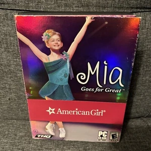 American Girl: Mia Goes for Great (PC, 2008) videogioco completo CIB con manuale - Foto 1 di 15
