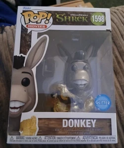 Funko Pop! Movies Shrek 1598 Donkey (Glitter) *Light Damage* - Picture 1 of 8