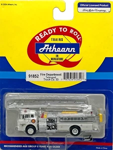 HO ATHEARN 91852 FIRE TRUCK TELESQURT FIRE DEPARTMENT TRUCK CO # 33 - Picture 1 of 1