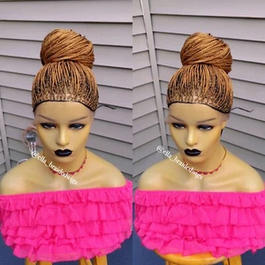 Full Lace Micro Braids Wig Braided Wigs For Black Women - Picture 1 of 3