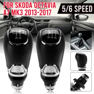 For Octavia A7 MK3 2013-2017 5/6 Speed MT Car Gear Shift Lever Knob For Skoda - Picture 1 of 16