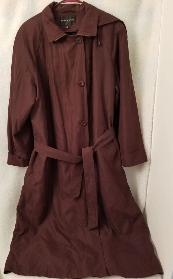 Gallery Womens Trench Jacket Coat Size 14 Brown - Image 1 of 4