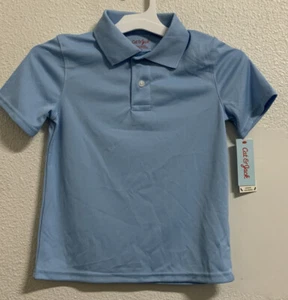 🎥Cat & Jack Light Blue Short Sleeve Performance Polo Shirt 🆕👉Pick Size👇 - Picture 1 of 2