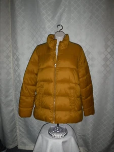 Women's lined Puffer Jacket, XL, Old Navy Yellow Miners Gold ,Full Zip 2 pockets - Picture 1 of 8