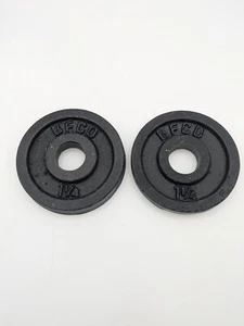 2 Vintage BFCO 1.25 lb Standard Weight Plates – Rare Cast Iron USA Made, 1" hole - Picture 1 of 4