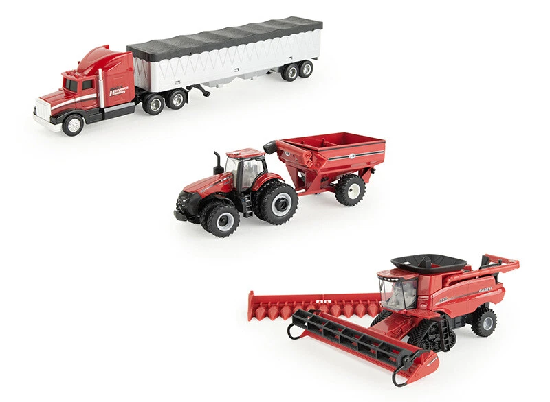 Ertl 44384 1/64 Scale Case Ih 8250 Combine Harvesting Playset Playset Includes: - Image 1 of 1