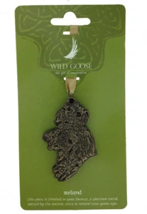 IRISH Ireland Map Bronze Ornament Wild Goose Studio Made in Ireland - Picture 1 of 1