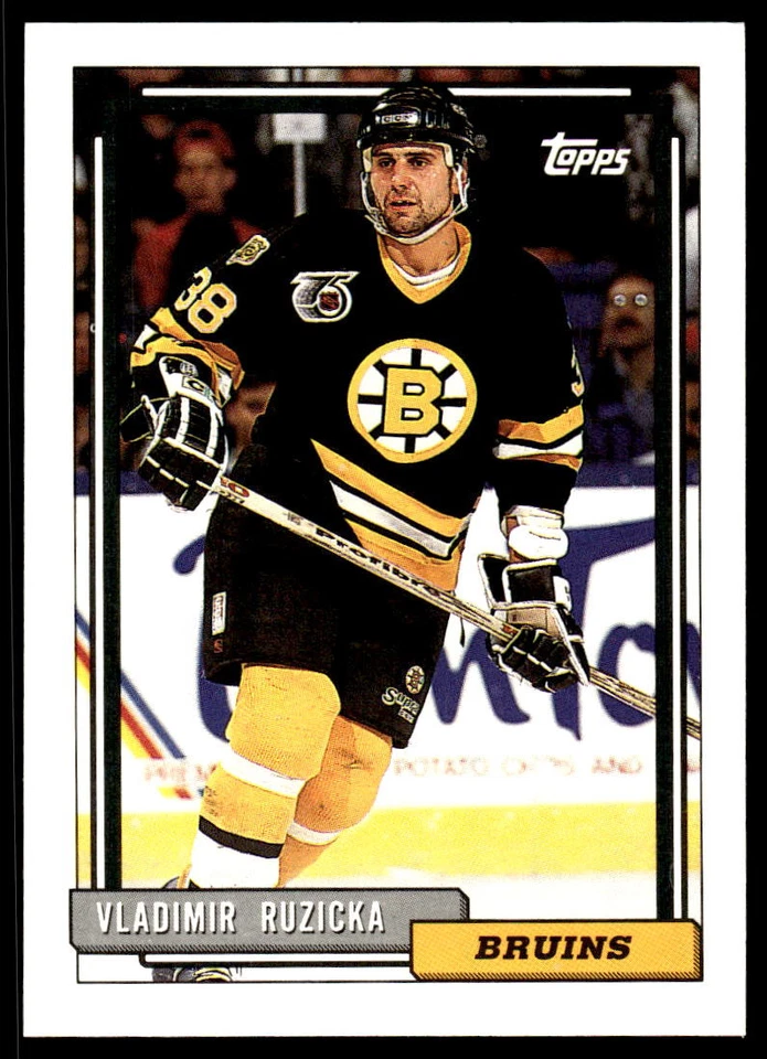 1992-93 Topps #333 Vladimir Ruzicka Boston Bruins Hockey Card - Image 1 of 2