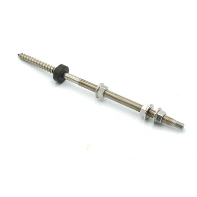 Zubehör Stockschrauben Und EPDM M10 Sicherungsmutter + Adapter 1/4 Stück - Bild 1 von 4