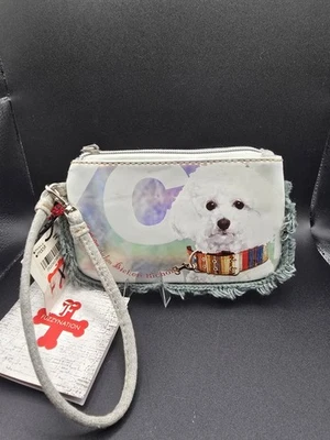 Fuzzy Nation Bichón Muñequera Monedero Perro Monedero Nuevo con Etiquetas Foto 1 de 4