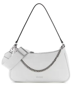 GUESS Yesenia Schultertasche 3 Riemen weiß silber - Bild 1 von 5