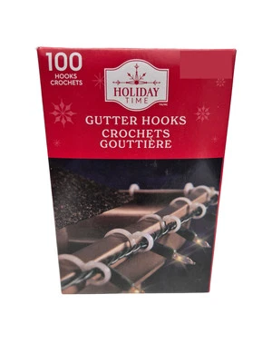 Ganchos de canalón de vacaciones para luces de Navidad - 100 unidades - nuevos en caja Foto 1 de 2